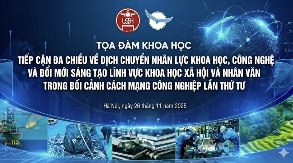 Toạ đàm khoa học: “Tiếp cận đa chiều về dịch chuyển nhân lực khoa học, công nghệ và đổi mới sáng tạo lĩnh vực khoa học xã hội và nhân văn trong bối cảnh Cách mạng công nghiệp lần thứ tư”